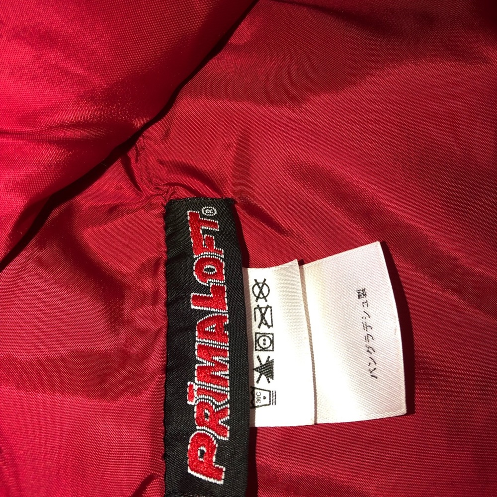 Eddie Bauer Men’s Ebtek Primaloft Charcoal Grey & Red Quilted Vest sz Tall Lg - Picture 7 of 15